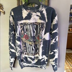 Black & White Bleached Crewneck Sweatshirt